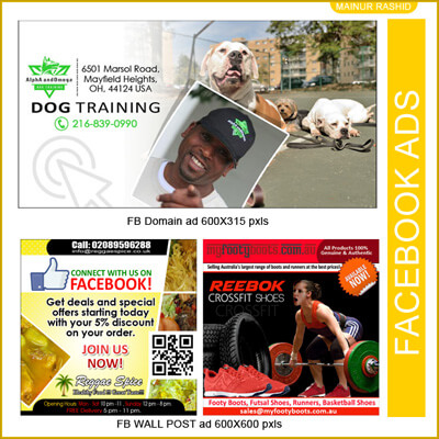 Facebook banner ad designs Portfolio