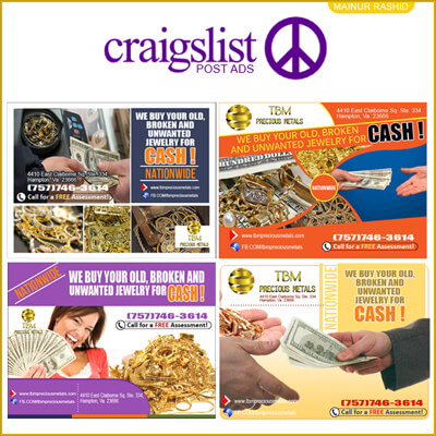 Craigslist banner ad designs Portfolio